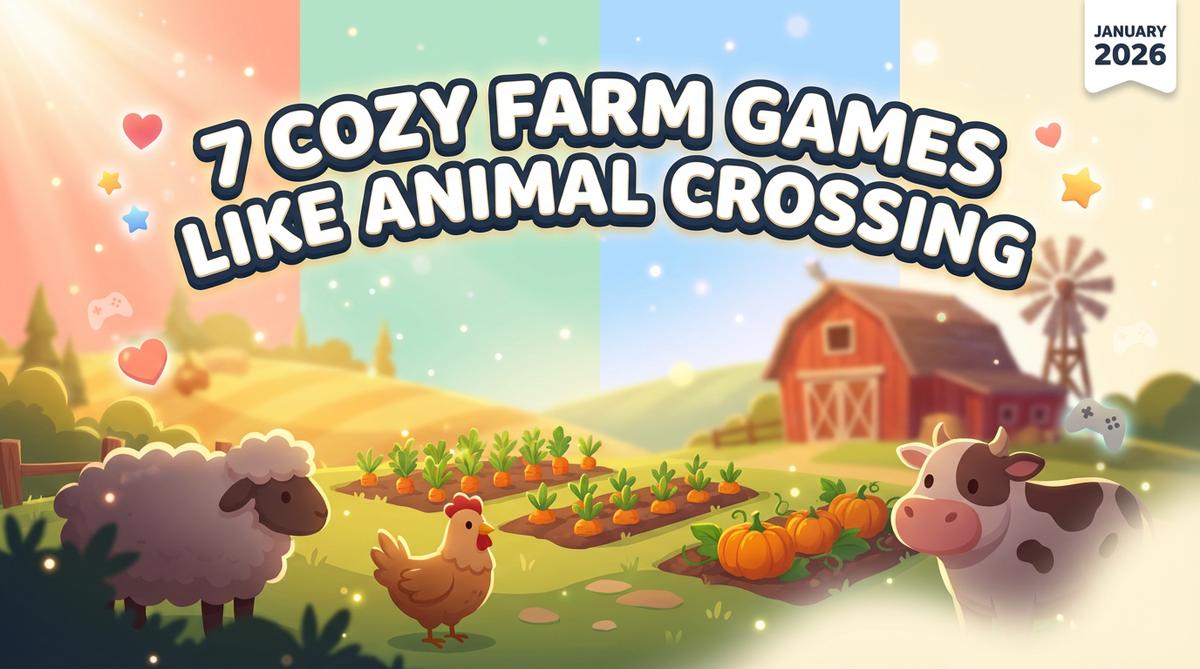 Discover 7 relaxing farm games similar to Animal Crossing! From Farming Simulator 2026 to Golden Farm, find your next cozy gaming obsession. Play now!