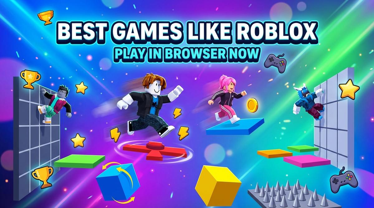 Discover 7 amazing browser games like Roblox in 2026! Play Obby mini-games, parkour challenges & more instantly - no download needed. Start playing now!