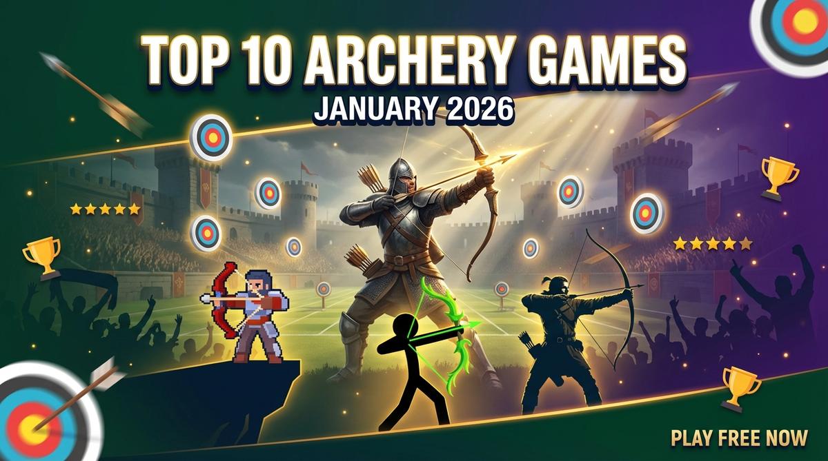 Discover the best archery games of January 2026! Play Archery Master, Tournament: Bow and Arrows, and 8 more free PC and 2D games. Start playing now!