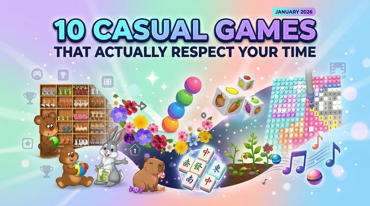 Discover 10 casual PC games for January 2026 that won't waste your time. From Stack Ball 3D to Diamond Painting, find quick, fun games. Play now!