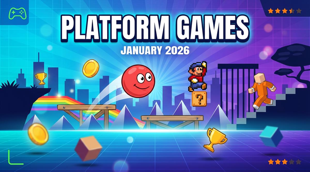 Discover the top 10 platform games of January 2026! Play Alex World, Red Ball 4, parkour challenges & more. Find your next gaming adventure now!