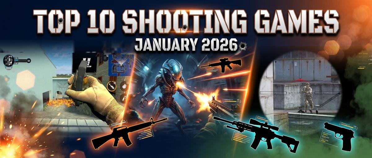 Discover the top 10 shooting games of January 2026! Play Hazmob FPS, MFPS Military Combat, and more best FPS games for PC. Start playing now for free!