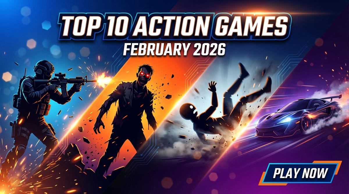 Discover the top 10 action games of February 2026! Featuring Hazmob FPS, Grand Shift Auto, Zombie Space II & more. Play the best iPhone & reaction games now!