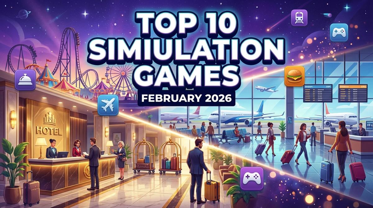 Discover the top 10 simulation games of February 2026! Play Hotel Manager, Airport Tycoon, Restaurant Simulator & more. Find your perfect business game now!