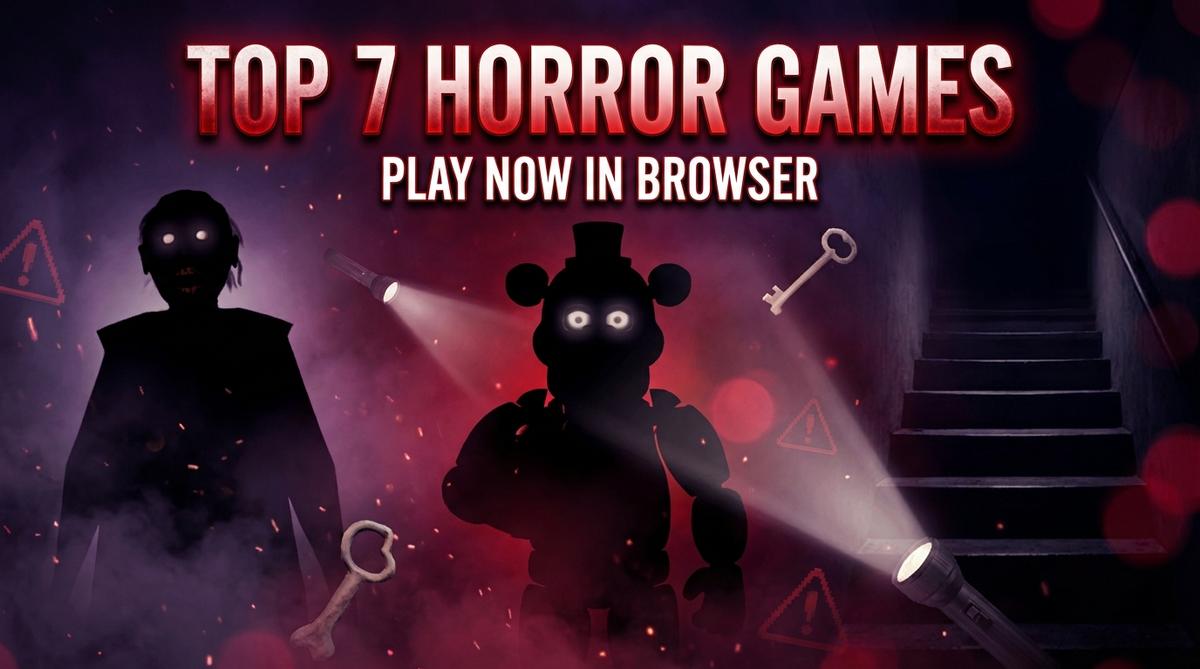 Play the scariest browser horror games including Granny, FNAF 2, and Bad Parenting. No downloads needed! Start playing these terrifying games instantly.