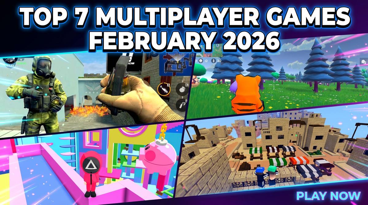 Discover the top 7 multiplayer games of February 2026! From Hazmob FPS to Squid Game mini-games, find your next gaming obsession. Play now and dominate!