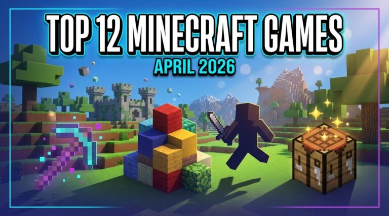 Minecraft Game Features Top 12 Minecraft Games to Play in April 2026 | Free & Fun