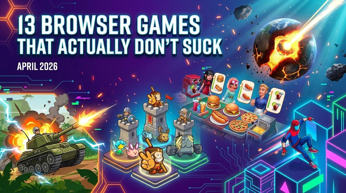 Discover 13 addictive browser games worth playing in April 2026. From Hills of Steel to Epic Empire, find casual games that actually deliver. Play now!