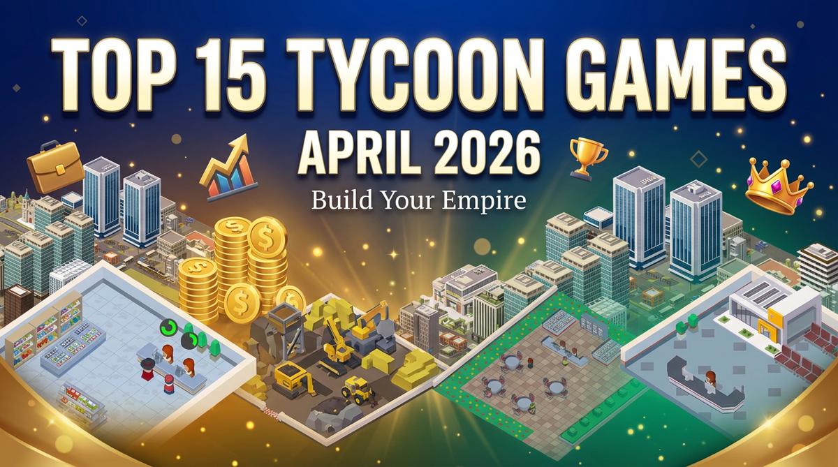 Discover the top 15 tycoon games of April 2026! From Idle Supermarket to Airport Empire, find the best business simulation games. Start building your empire ...