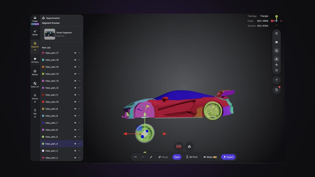 The car split into parts