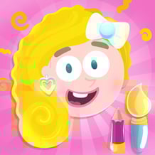 Draw hair and dress up girl