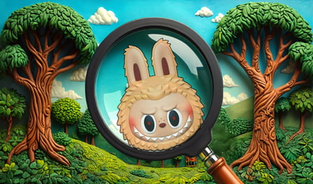 Cozy search Labubu 3D