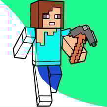 Colouring book Minecraft world
