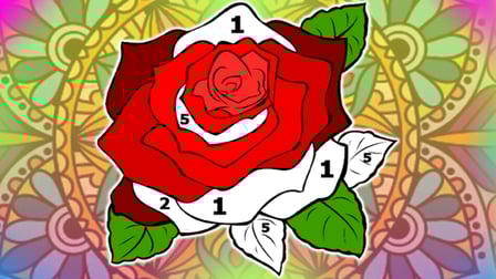 Color by Numbers. Anti-stress Drawings.