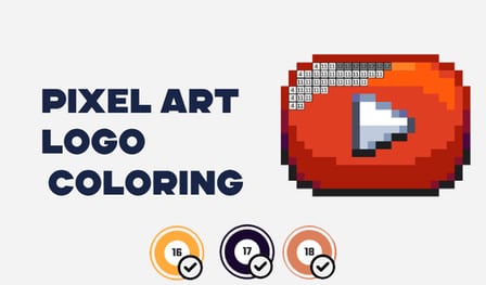 Pixel art Logo Coloring