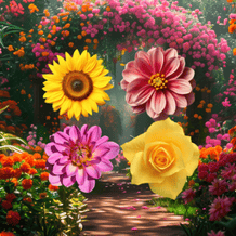 Connect flowers and collect bouquets