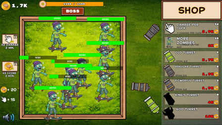 Zombie Clicker! Destroy the BOSS! - Screenshot 2