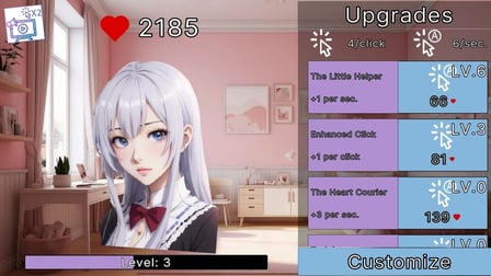 Heart Clicker Love Energy - Screenshot 1