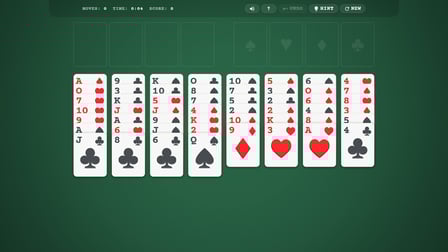 Relaxed FreeCell Solitaire - Screenshot 1