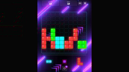 Neon Block Blast - Screenshot 1