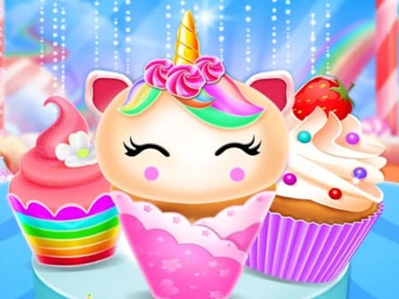 Unicorn Mermaid Cupcake Cooking Design