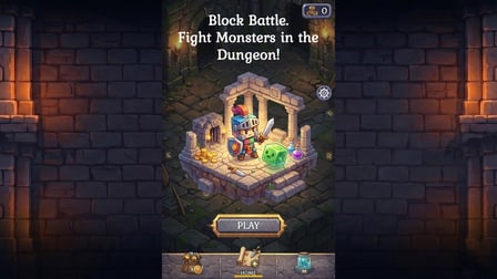 Block Battle. Fight Monsters in the Dungeon! - Screenshot 5