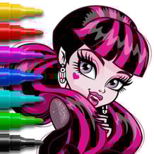 Monster Girls: Coloring & Stickers