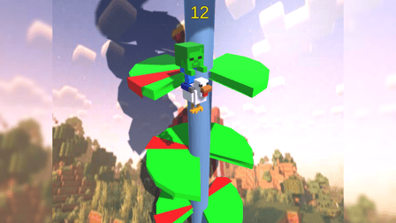Chicken Jockey Helix Jump - Screenshot 4