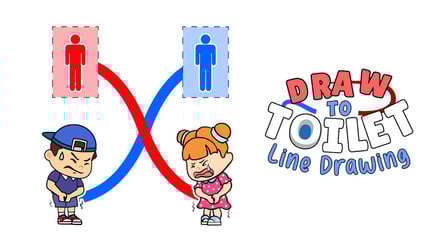 Draw To Toilet - Line Drawing