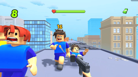 Blocks Shooter 3D! Run, Shoot, Merge Weapons! - Screenshot 3
