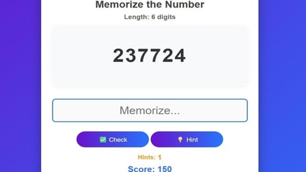 Number Memory - Screenshot 1