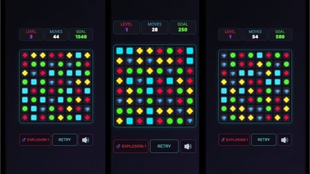 Geometry. Three in a row. - Screenshot 1