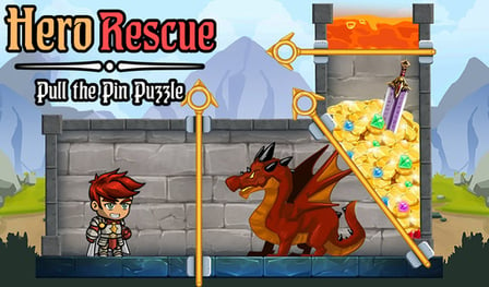 Hero Rescue: Pull the Pin Puzzle