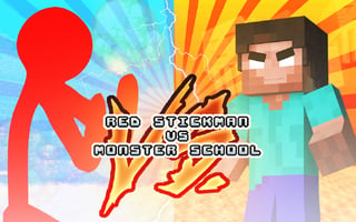 Red Stickman vs Monster School