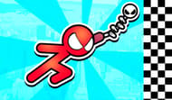 Stickman Spider Superhero with hook