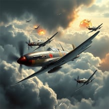Battle in the sky on military planes
