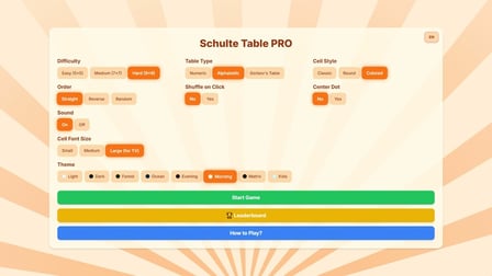 Schulte Table PRO - Screenshot 7