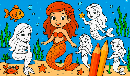 Mermaids: Magic Coloring Book for Girls