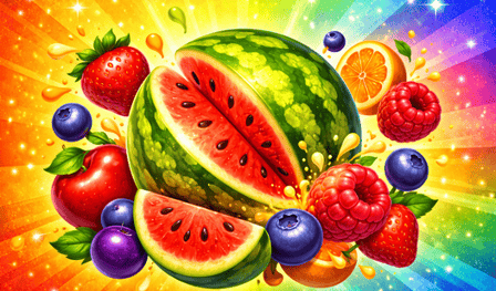 Fruit and Berry Fusion: Find and Eat Watermelon!