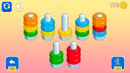 Nuts Puzzle: Sort By Color - Screenshot 2