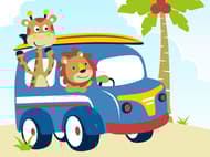 Cute Animals With Cars Difference
