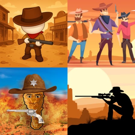 Permainan Menembak Western / Cowboy