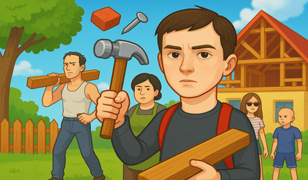 Skulboy with Batya: Building a House!