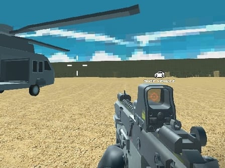 Blocky Combat Swat Vehicle Desert