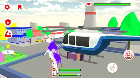 Horns, guns and a helicopter - Screenshot 1