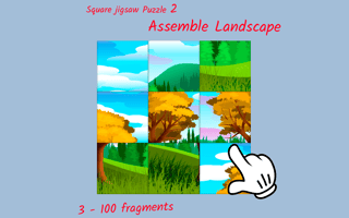 Square jigsaw Puzzle 2 - Assemble Landscape