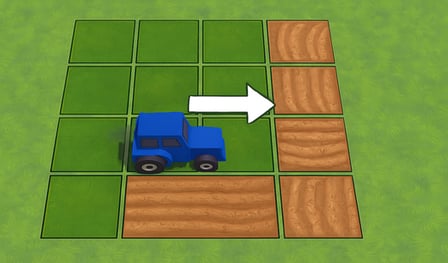 Puzzle: blue tractor