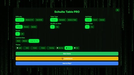 Schulte Table PRO - Screenshot 5