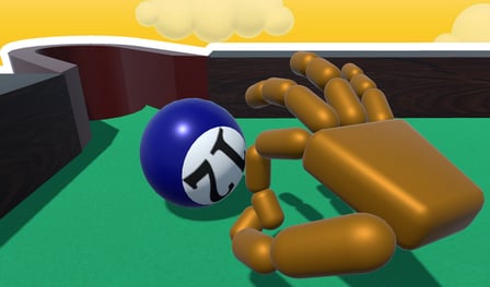 Billiard. Against the computer.