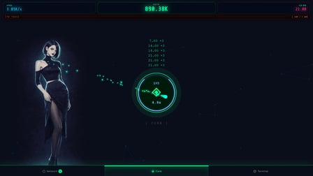 Signal Empire: cyberpunk clicker - Screenshot 1